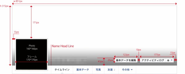 Facebook トップ画のサイズ計測 黙れ オガッツ Ogutz Cyan