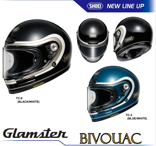 SHOEI GLAMSTER ビバーク TC-9 Mサイズ 新品 グラムスター種類フルフェイスヘルメット