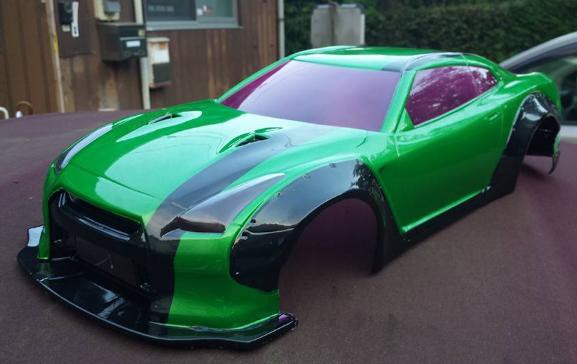TEAM TETSUJIN LB☆WORKS R35 GT-R塗装してみた : 痛車RC製作所