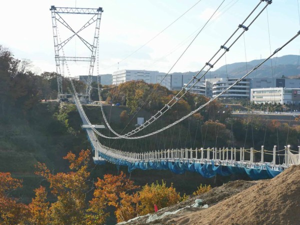 高槻のすぐ近く 西日本一の吊り橋がつながったあとのようす 2024年12月