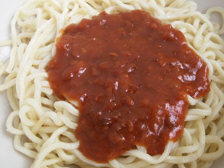 自宅 五木 ミートスパゲティ 全国イイ味ハマル味