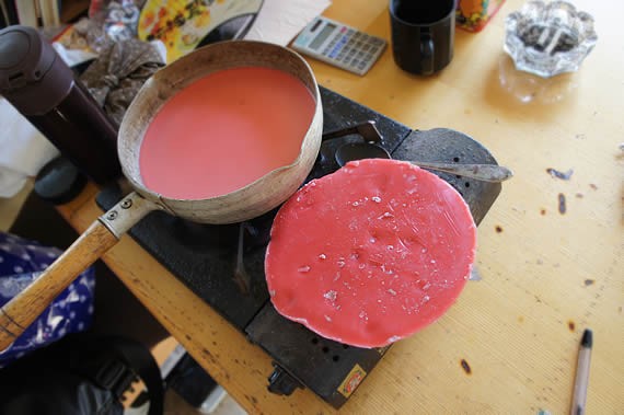 木型修正用のロウの再利用 靴の自作工房hiro 趣味コース