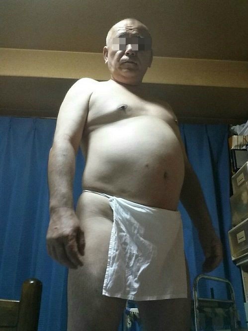 親父さんの 越中姿 親父の縁側