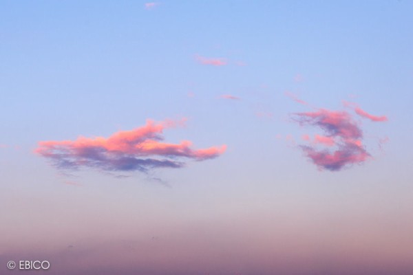 飛行機みたいな夕焼け雲 癒しの動画作家 えびこのブログ