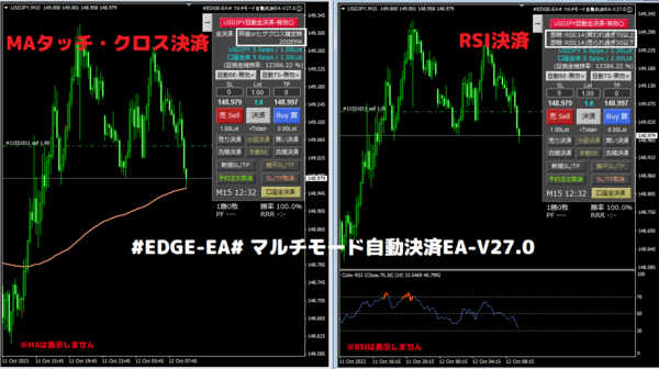 EDGE-EA# マルチモード自動決済EA-V27.0 : MT4 インジケーター倉庫クラウド館