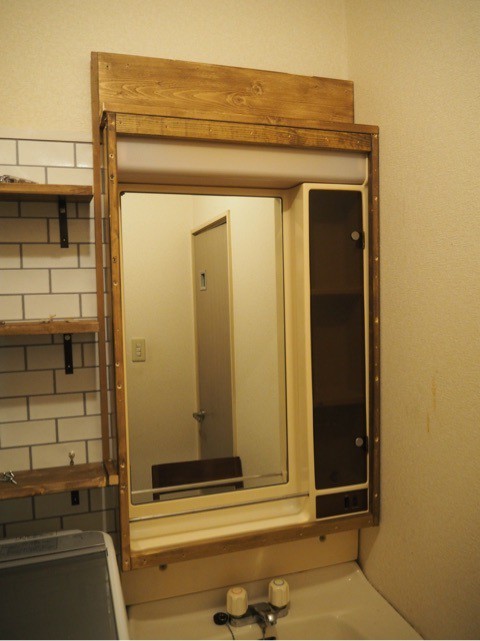 洗面所 独立洗面台をdiyリメイク 2 Ehamiの賃貸diyリノベーション Diyで造るお気に入りの暮らし Powered By ライブドアブログ