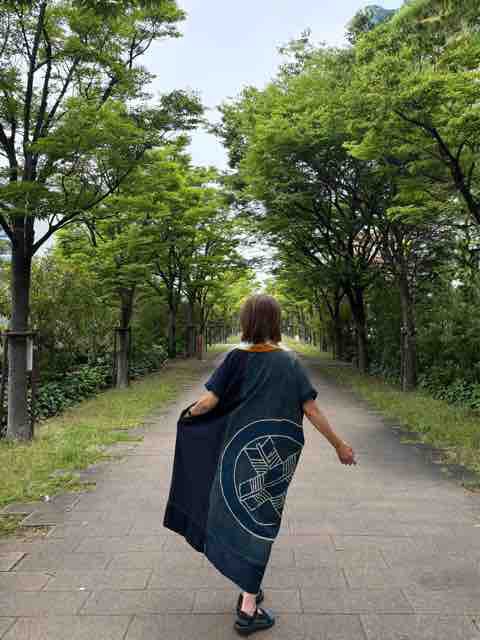 日曜礼拝には藍染ワンピースで♪ : 還暦着物好き日記