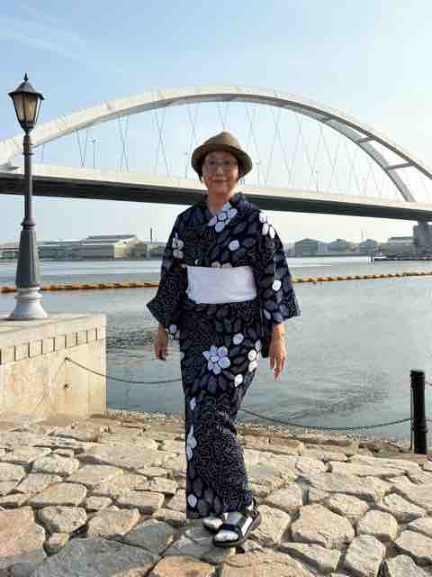 高級きもの 絞りゆかた A72有松鳴海絞り 高級浴衣 花 綿 美品