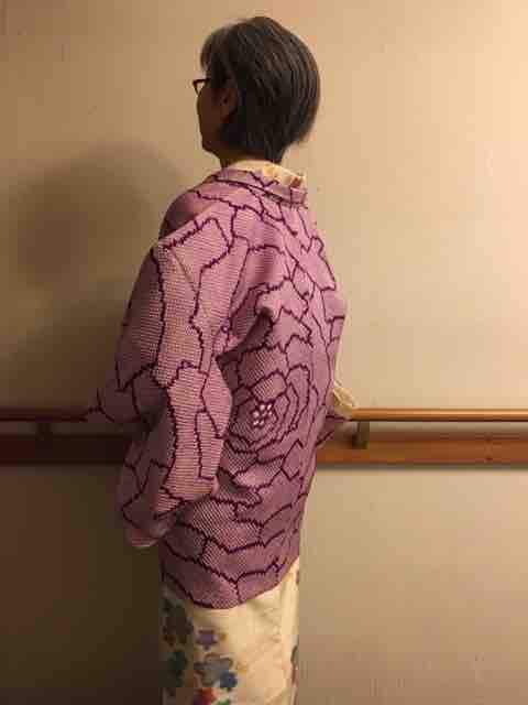 総絞り★個性的★着物の羽織り　ピンク紫 絞りの羽織の季節になりました : 還暦着物好き日記
