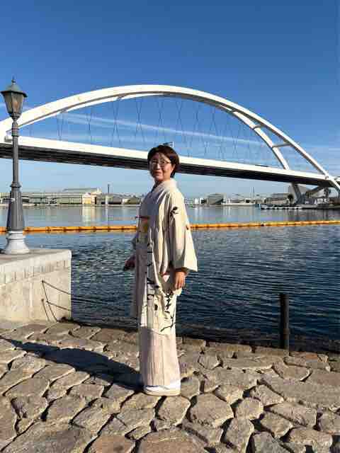 淡いピンクの本場結城紬 : 還暦着物好き日記