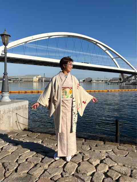 淡いピンクの本場結城紬 : 還暦着物好き日記