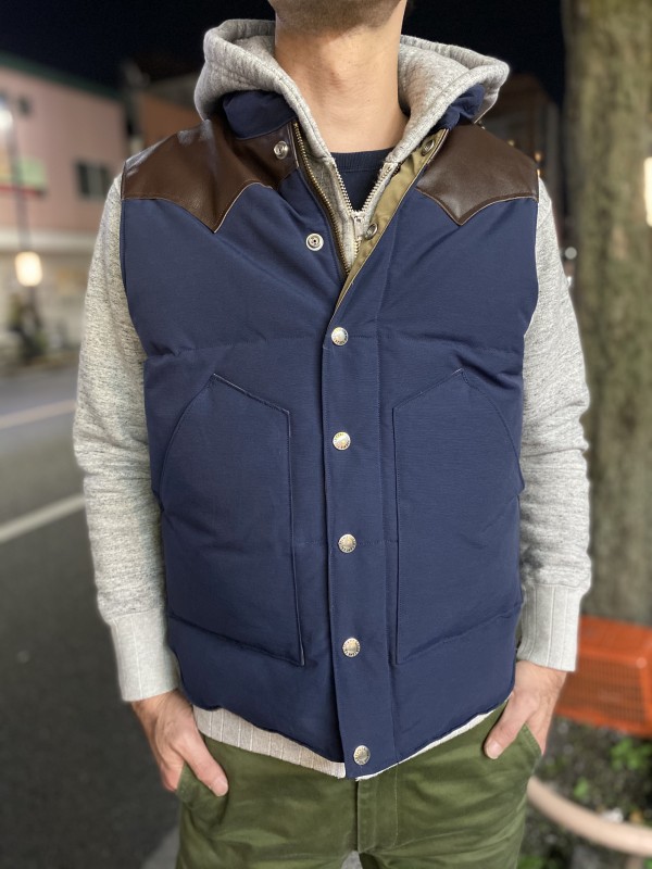 シュガーケーン！レザーヨークダウンベスト！！ : Gパン屋サカイ