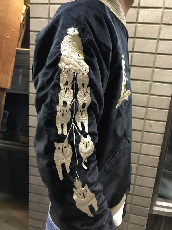 テーラー東洋 スカジャン アラスカハスキー×アラスカマップ M ZORN着用 テーラー東洋スカジャン【ALASKAN HUSKY×ALASKA MAP】アラスカン