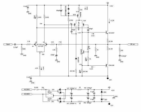 ディスコン対策トランジスタ式ミニワッターPart5 ±12V版 : 電子