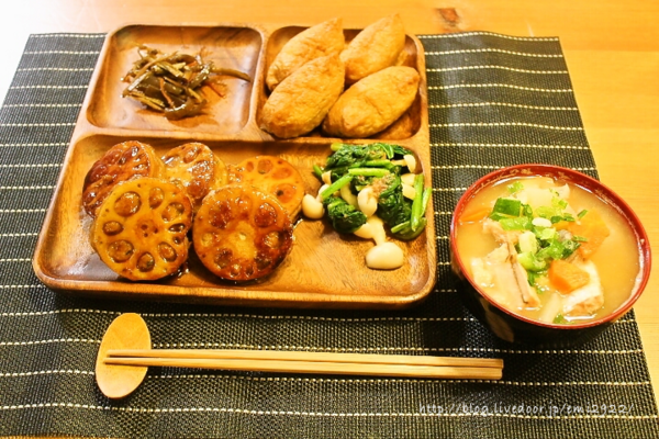 蓮根のひき肉はさみ焼きの献立 美味しいごはん