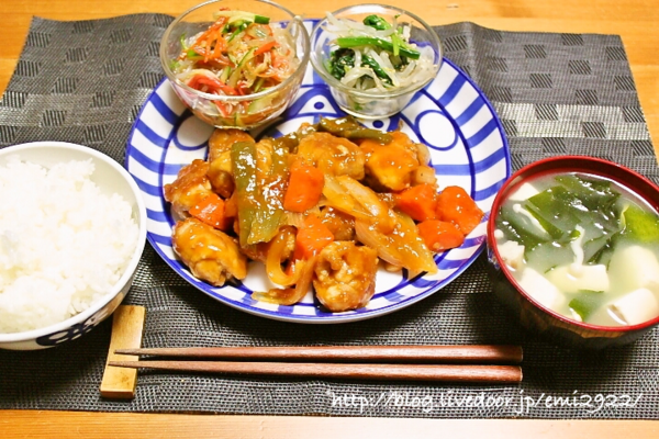 豚小間de酢豚の献立 美味しいごはん