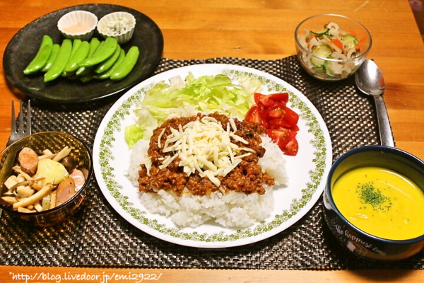 タコライスの献立 美味しいごはん