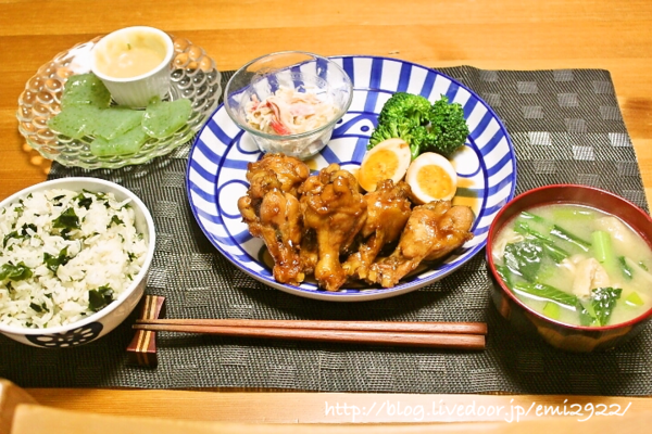 鶏のさっぱり煮の献立 美味しいごはん