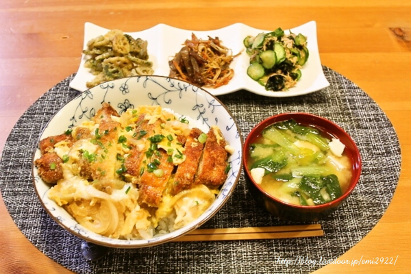 カツ丼の献立 美味しいごはん