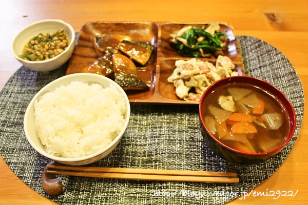 鯖の味噌煮の献立 美味しいごはん