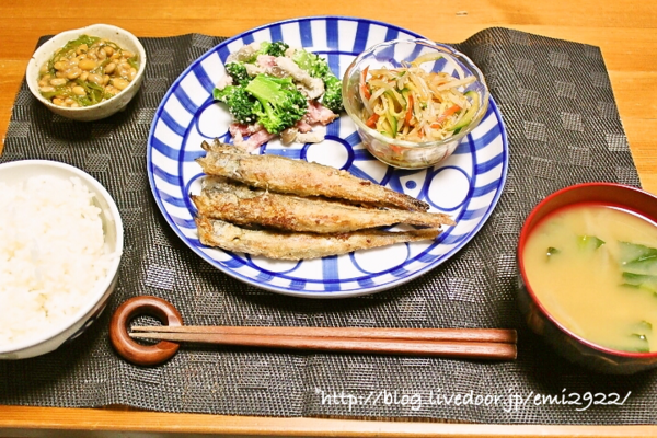 ししゃもフライの献立 美味しいごはん