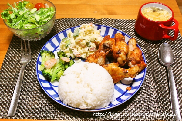 タンドリーチキンプレートの献立 美味しいごはん