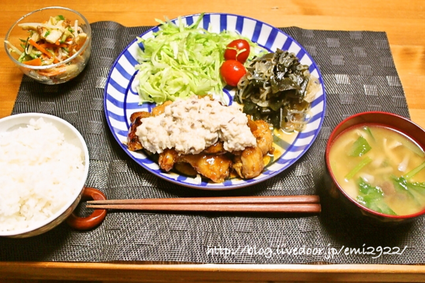 チキン南蛮の献立 美味しいごはん