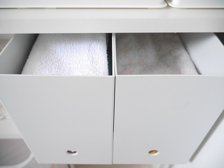 洗面所の収納 無印良品とニトリのboxを使って再度見直しを ちいさなおうち Powered By ライブドアブログ