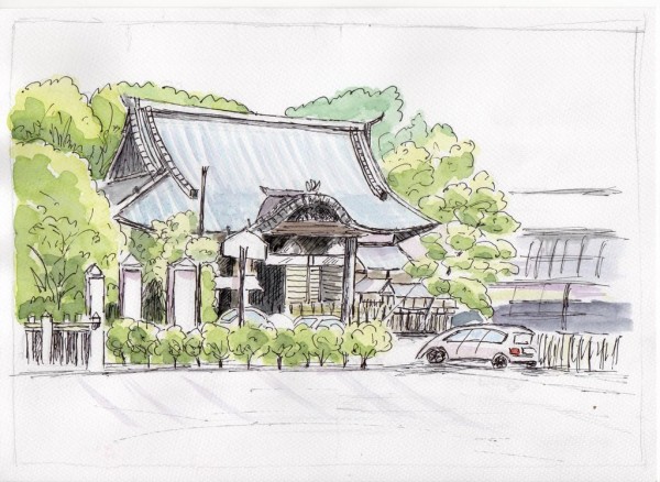 水彩画 和風建物の魅力 恵美子さんのひとり言