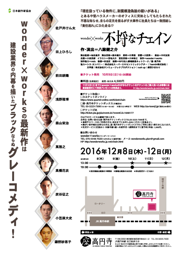 佐戸井けん太 前田耕陽 森山栄治が出演 Wonder Works 不埒なチェイン 座 高円寺１にて12 8に開幕 観劇予報