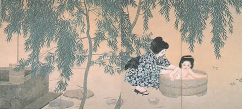模写】【伝来】w8548〈菊池花仙〉牡丹画賛 女流画家 菊池華秋の