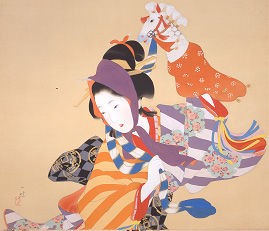 タ*ガ様 伊藤小坡 卒都婆小町像 三重県 谷口香橋師事 帝展 文展 掛軸2411 タ*ガ様 伊藤小坡 卒都婆小町像 三重県 谷口香