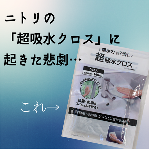 大爆笑 ニトリの 超吸収クロス に起きた まさかの悲劇 乾燥したクロスに要注意 えりゐのｅｖｅｒｙ ｄｉａｒｙ Powered By ライブドアブログ