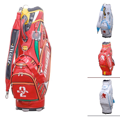 【最終値下げ】エヴァンゲリオン EVA GOLF キャディバッグ 赤 キャディバッグ【初号機/2号機/レイ】エヴァゴルフ EVA GOLF