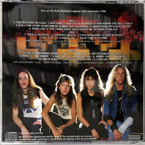 メタリカ/ アンスラックス/Too Fast to Live 3CD LIVE Live LIVE Fast アンスラックス⁄Too 3CD to メタリカ⁄ メタリカ vs. To