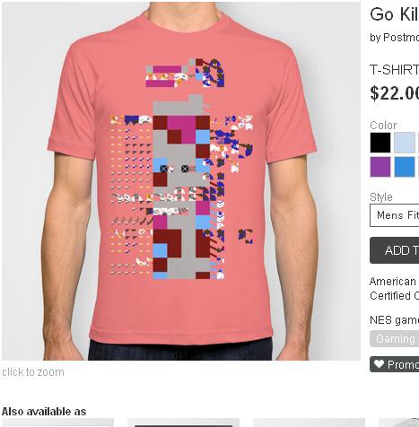 レトロゲームのバグ画面がプリントされたtシャツ 他 ファミコンのネタ ミラー