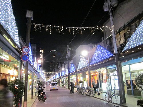 月島西仲通り商店街のイルミネーション 東京刺激クラブ