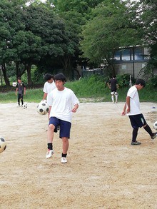 個人練習が大切 柏中央高校サッカー部