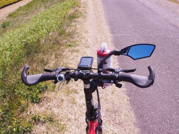 自転車　バックミラー　ベルト 取付 ミニタイプ　ロードバイク　ベビーカー　鏡
