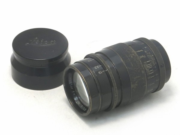 【希少・美品】ライカ｜ヘクトール 73mm/F1.9（オールブラック）フルセット 中古)Leica (ライカ) ヘクトール L73mm F1.9 フード付 ブラック