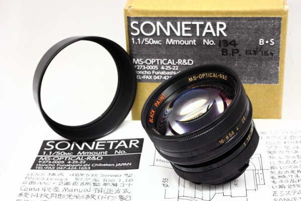 MS-OPTICS SONNETAR 50mm F1.1 宮崎光学