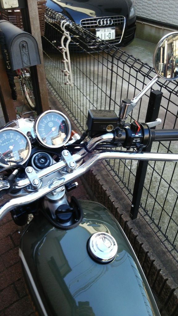 SR400 ハンドル交換 : foxyの日常