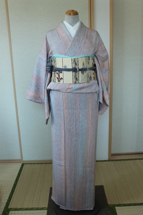 虹色のよろけ縞単衣 : 布々やのblog