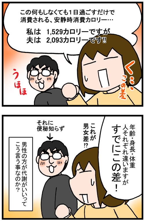 男性と女性の代謝の違い のんびり夫婦の日常 大阪から長野に移住しました