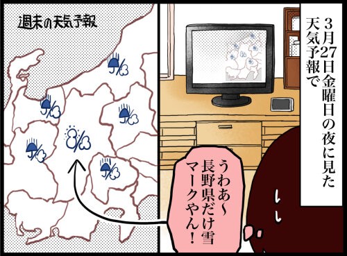 3月に降る雪 長野県の場合は のんびり夫婦の日常 大阪から長野に移住しました