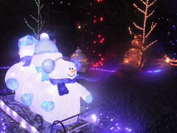 しあわせ街道」のクリスマスイルミネーション（大村市萱瀬） : 長崎