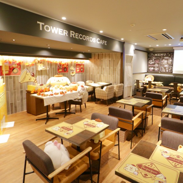 タワレコカフェ福岡天神店で、ポムポムプリンとのコラボカフェ