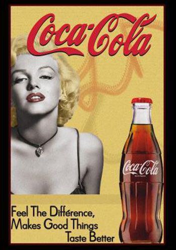 希少！コカコーラ　マリリンモンロー　 ヴィンテージパブミラー 非売品 希少】Coca-Cola特別デザインボトル 6本セット (マリリン