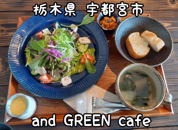 栃木県 宇都宮市 And Green Cafe 観葉植物に囲まれてサラダプレートランチ 大食いグルメなランチ