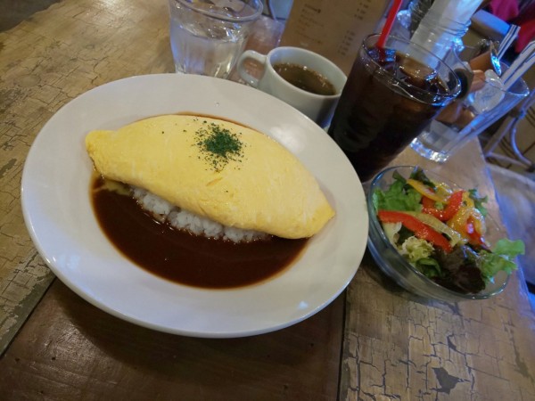 千葉県 柏市 Cafe Nico 柏駅近く国道６号沿いの新しいカフェでオムライスをパッカーン 大食いグルメなランチ